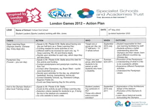 London 2012 action plan   student leaders