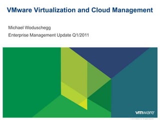 VMware Virtualization and Cloud Management Michael Woduschegg Enterprise Management Update Q1/2011 