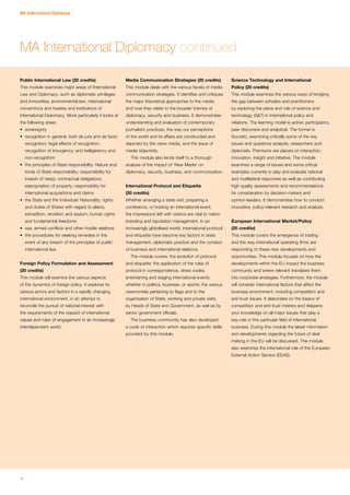 London Academy of Diplomacy brochure - Intelligent Partners | PDF