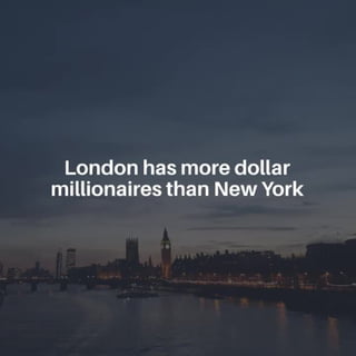 London has more dollar millionaires than New York