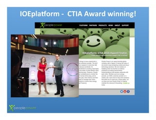 IOEplatform - CTIA Award winning! 
 