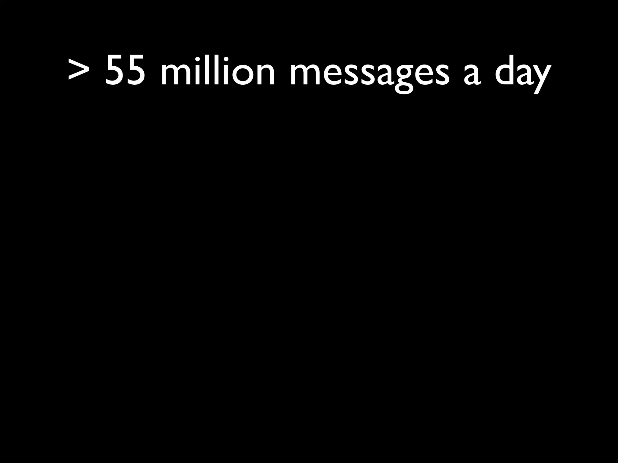 > 55 million messages a day
 