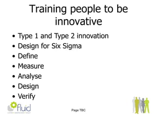 Page TBCUndertaking an innovation health check Strategy