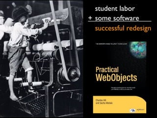 student labor
+ 
some software       .
   successful redesign
 