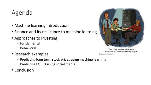 Machine learning forex prediction