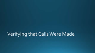 Unit Testing and Mocking using MOQ