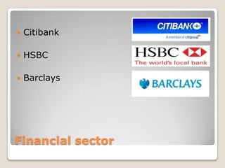 Financial sectorCitibankHSBCBarclays