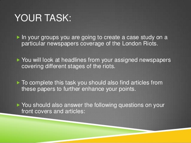 London riots case study image