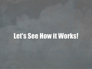 Let's See How it Works!
 