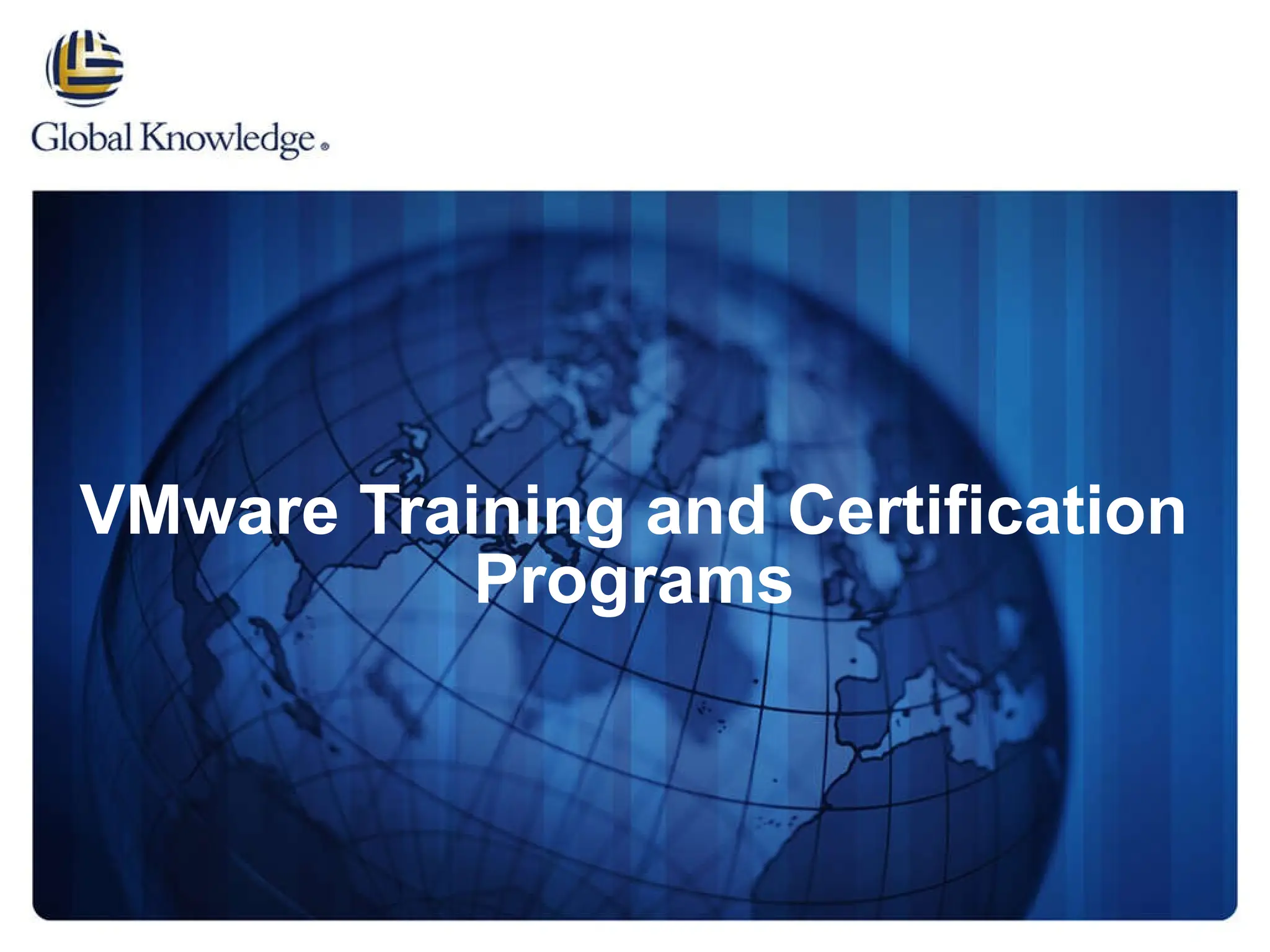 VMware Training and Certification Programs 