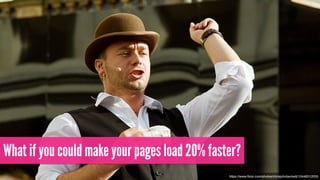 What if you could make your pages load 20% faster? 
https://www.flickr.com/photos/chrisjohnbeckett/10446312055 
 
