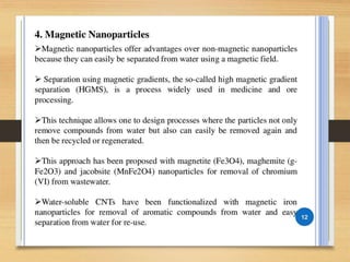 NANOTECHNOLOGY IN WASTE WATER TREATMENT | PPTX