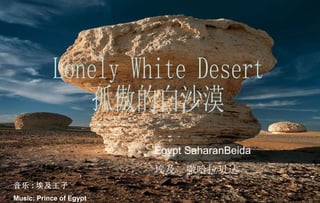 Lonely White Desert 孤傲的白沙漠 Egypt SaharanBeida 埃及  撒哈拉贝达 音乐 : 埃及王子 Music: Prince of Egypt 