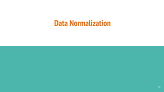 Data Normalization
10
 