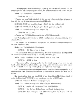 - Tr−êng hîp ph¶i tr¶ thªm tiÒn do gi¸ trÞ hîp lý cña TSC§ ®−a ®i trao ®æi nhá h¬n
gi¸ trÞ hîp lý cña TSC§ nhËn ®−îc do trao ®æi, khi tr¶ tiÒn cho bªn cã TSC§ trao ®æi, ghi:
     Nî TK 131 - Ph¶i thu cña kh¸ch hµng
          Cã c¸c TK 111, 112,...
     7. Tr−êng hîp mua TSC§ h÷u h×nh lµ nhµ cöa, vËt kiÕn tróc g¾n liÒn víi quyÒn sö
dông ®Êt, ®−a vµo sö dông ngay cho ho¹t ®éng SXKD, ghi:
     Nî TK 211 - TSC§ h÷u h×nh (Nguyªn gi¸ - chi tiÕt nhµ cöa, vËt kiÕn tróc)
     Nî TK 213 - TSC§ v« h×nh (Nguyªn gi¸ - chi tiÕt quyÒn sö dông ®Êt)
     Nî TK 133 - ThuÕ GTGT ®−îc khÊu trõ (nÕu cã)
          Cã c¸c TK 111, 112, 331,...
     8. Tr−êng hîp TSC§ h÷u h×nh t¨ng do ®Çu t− XDCB hoµn thµnh:
      8.1. Tr−êng hîp qu¸ tr×nh ®Çu t− XDCB ®−îc h¹ch to¸n trªn cïng hÖ thèng sæ kÕ
to¸n cña ®¬n vÞ:
     - Khi c«ng t¸c XDCB hoµn thµnh nghiÖm thu, bµn giao ®−a tµi s¶n vµo sö dông cho
s¶n xuÊt, kinh doanh, ghi:
     Nî TK 211 - TSC§ h÷u h×nh (Nguyªn gi¸)
          Cã TK 241 - X©y dùng c¬ b¶n dë dang.
     - NÕu tµi s¶n h×nh thµnh qua ®Çu t− kh«ng tháa m·n c¸c tiªu chuÈn ghi nhËn TSC§
h÷u h×nh theo quy ®Þnh cña chuÈn mùc kÕ to¸n TSC§ h÷u h×nh, ghi:
     Nî c¸c TK 152, 153 (NÕu lµ vËt liÖu, c«ng cô, dông cô nhËp kho)
          Cã TK 241 - XDCB dë dang.
     - NÕu doanh nghiÖp sö dông nguån vèn ®Çu t− x©y dùng c¬ b¶n hoÆc c¸c quü
doanh nghiÖp ®Ó ®Çu t− XDCB, kÕ to¸n ghi t¨ng nguån vèn kinh doanh, gi¶m nguån
vèn ®Çu t− XDCB vµ c¸c quü doanh nghiÖp khi quyÕt to¸n ®−îc duyÖt.
     8.2. Tr−êng hîp qu¸ tr×nh ®Çu t− XDCB kh«ng h¹ch to¸n trªn cïng hÖ thèng sæ kÕ
to¸n cña ®¬n vÞ (§¬n vÞ chñ ®Çu t− cã tæ chøc kÕ to¸n riªng ®Ó theo dâi qu¸ tr×nh ®Çu t−
XDCB):
     Khi doanh nghiÖp nhËn bµn giao TSC§ lµ s¶n phÈm ®Çu t− XDCB hoµn thµnh vµ
nguån vèn h×nh thµnh TSC§ (KÓ c¶ bµn giao kho¶n vay ®Çu t− XDCB), ghi:
     Nî TK 211 - Tµi s¶n cè ®Þnh h÷u h×nh (Nguyªn gi¸)
     Nî TK 133 - ThuÕ GTGT ®−îc khÊu trõ (1332) (NÕu ®−îc khÊu trõ)
          Cã TK 411 - Nguån vèn kinh doanh (PhÇn vèn chñ së h÷u)
          Cã TK 341 - Vay dµi h¹n (PhÇn vèn vay c¸c tæ chøc tÝn dông); hoÆc
          Cã TK 343 - Tr¸i phiÕu ph¸t hµnh (PhÇn vèn vay trùc tiÕp do ph¸t hµnh tr¸i
                                           156
 