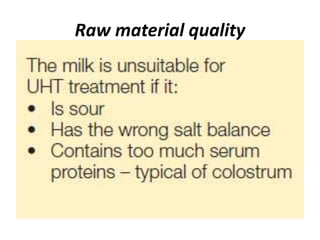 Raw material quality
 