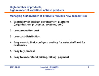 Long Tail Business Model and OSS/BSS