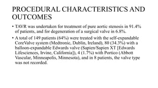 Long-Term Durability of Transcatheter Aortic Valve Prostheses | PPTX