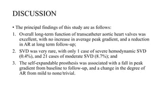 Long-Term Durability of Transcatheter Aortic Valve Prostheses | PPTX