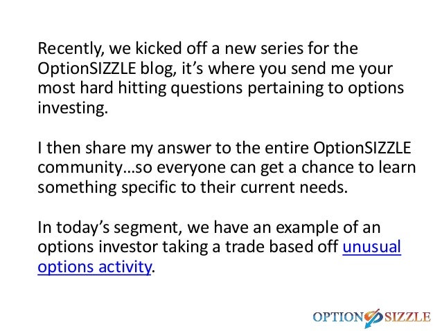 Options trade terms