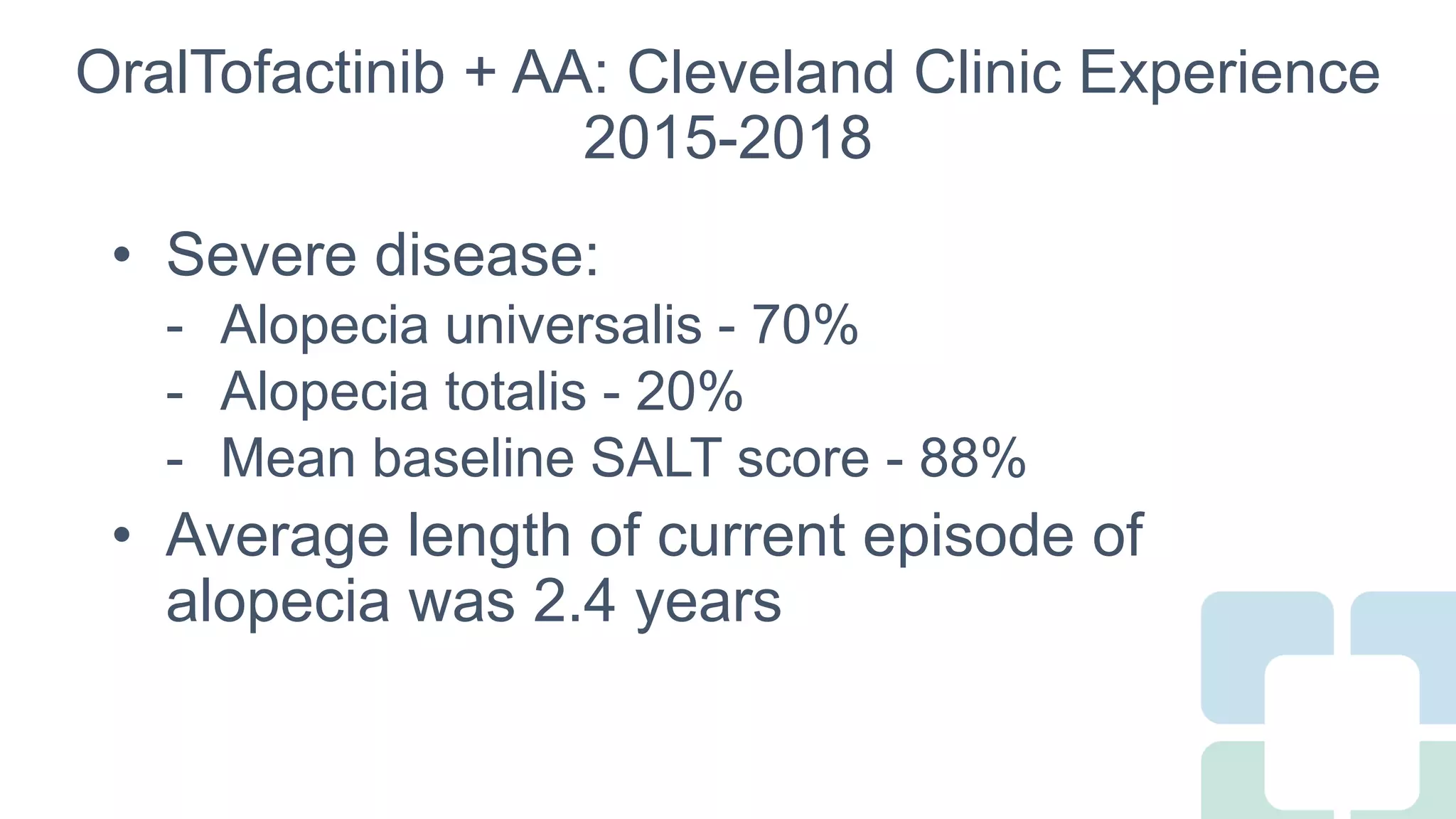 Long Term Treatment for Severe Alopecia Areata with Oral Tofacitinib ...