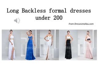 Fashion long backless formal gowns 