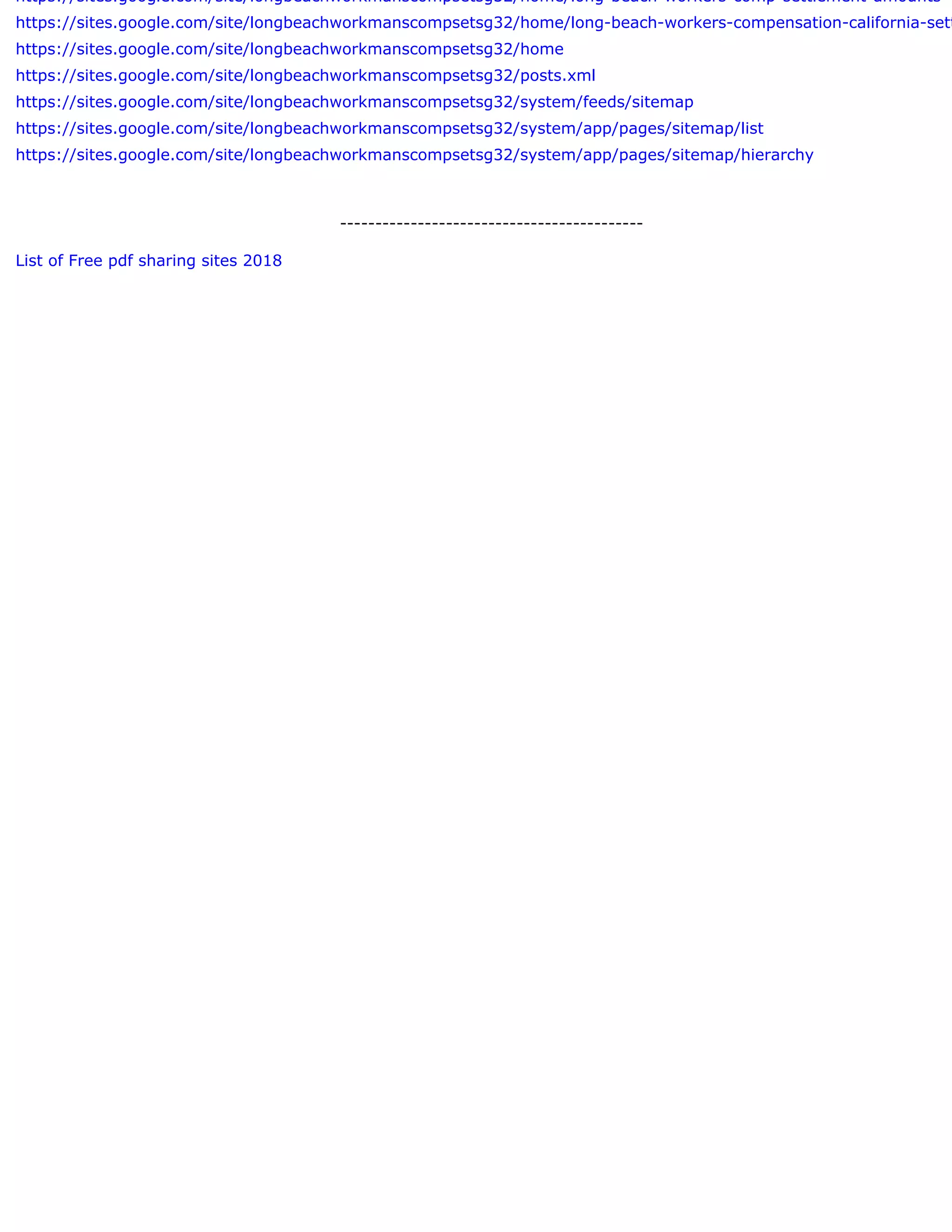 Long Beach workman's comp settlement chart PDF