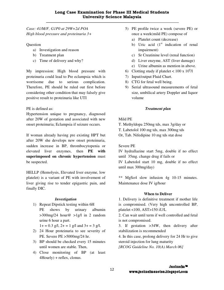 Long case examination for phase iii medical students usmkk