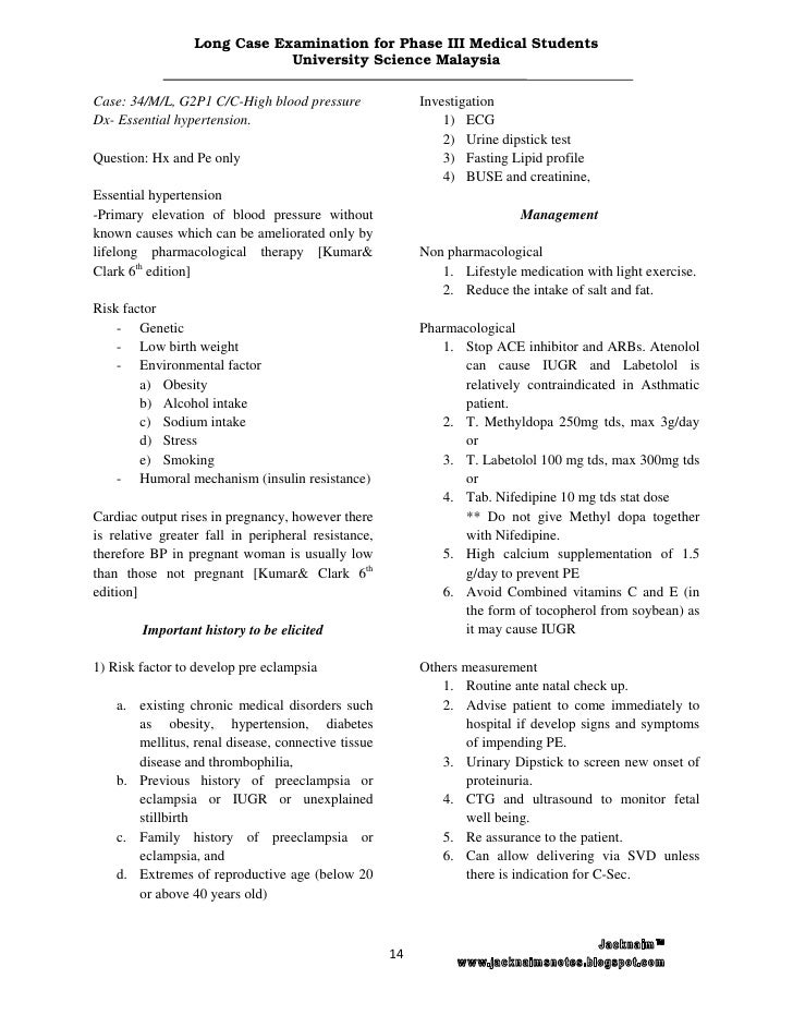 Long case examination for phase iii medical students usmkk