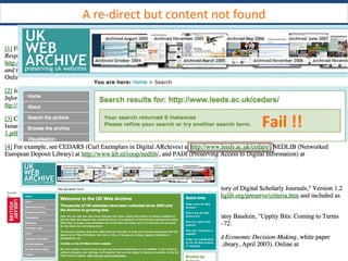 A re-direct but content not found
Fail !!
 