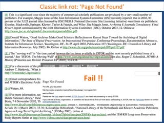 Classic link rot: ‘Page Not Found’
Fail !!
 