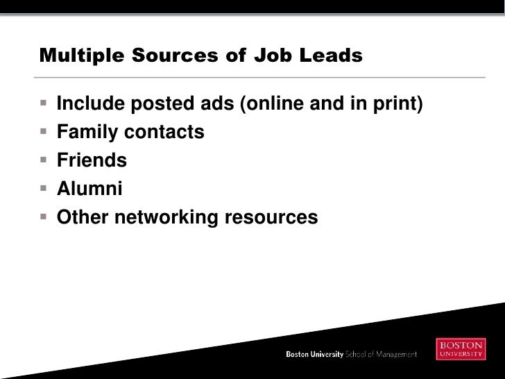 long distance job search sources of job leads