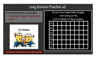 Long division practice #2 notes