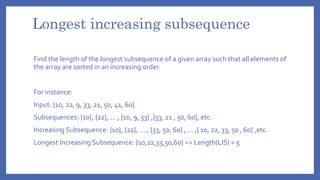 Longest increasing subsequence | PPT