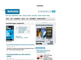 Articles 
• New Scientist 
