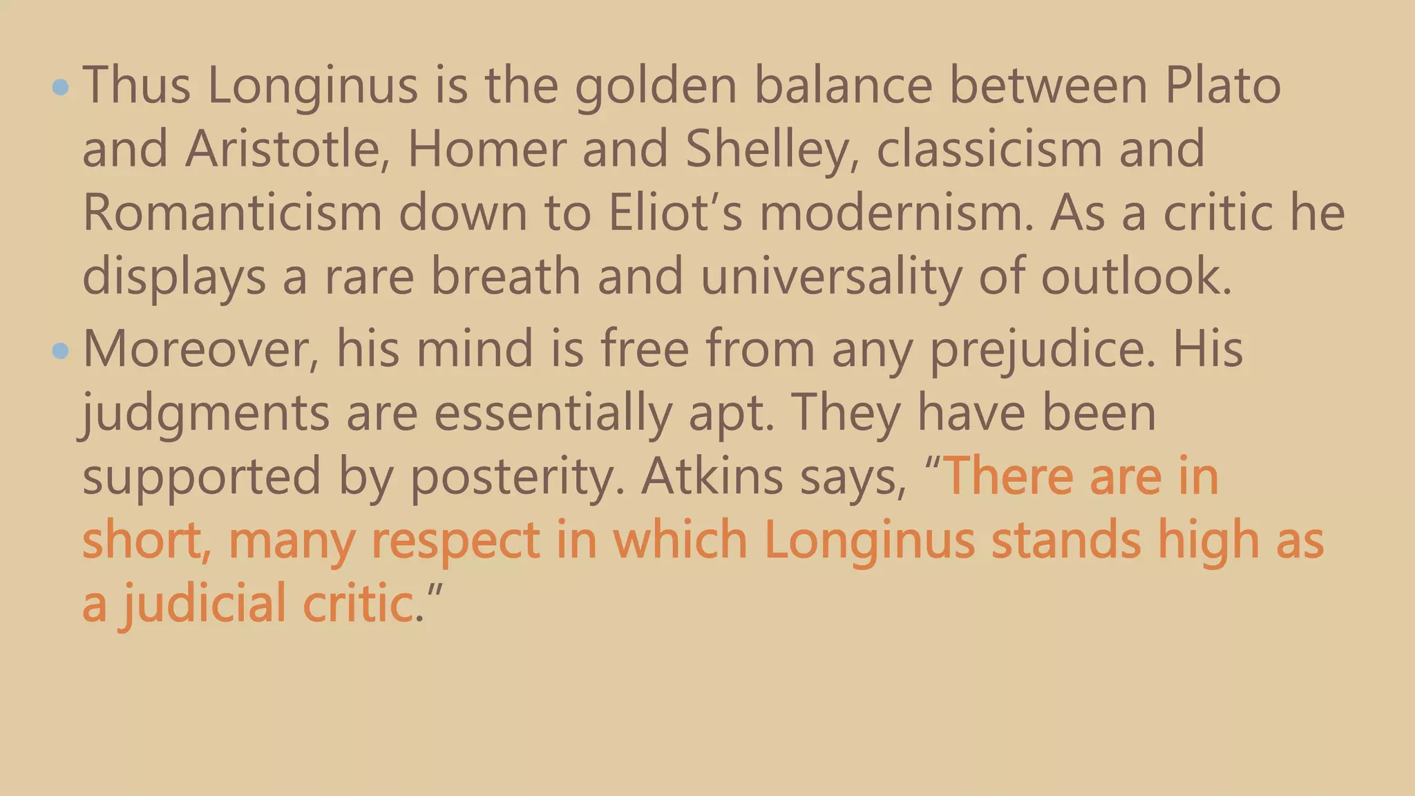 Longinus PPT longinus-ppt