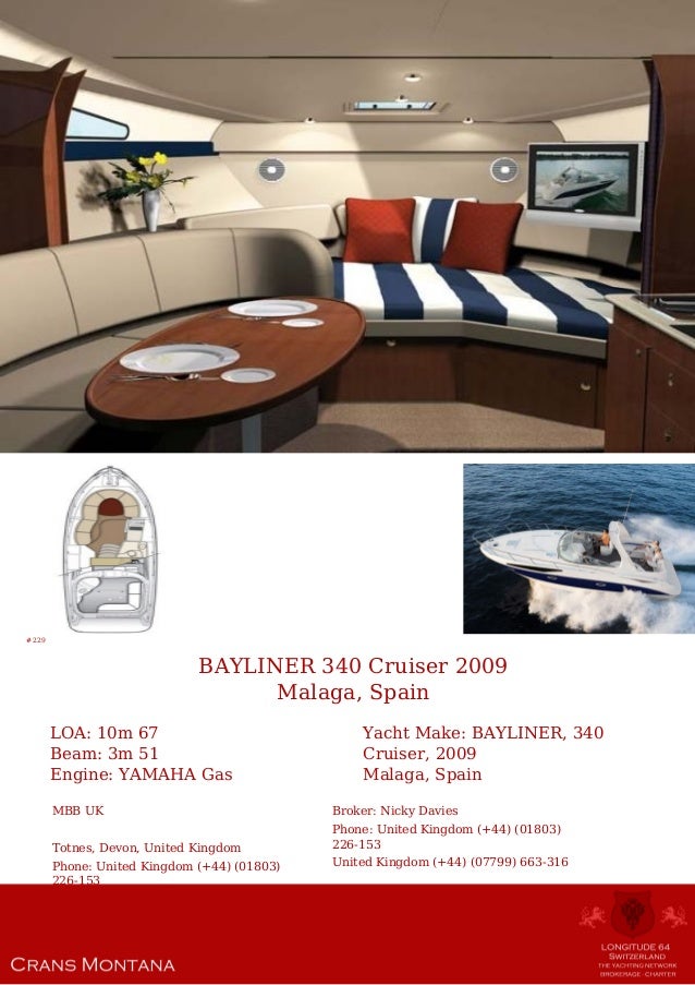 BAYLINER 340 Cruiser, 2009, 159.350 € For Sale Yacht ...