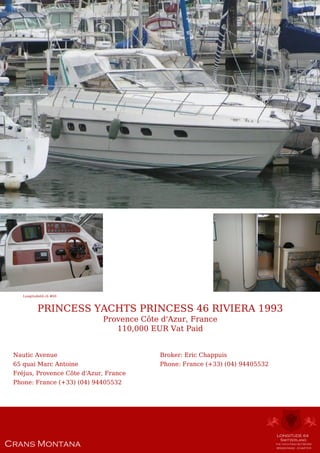 PRINCESS YACHTS PRINCESS 46 RIVIERA, 1993, 110.000 € For Sale Yacht ...