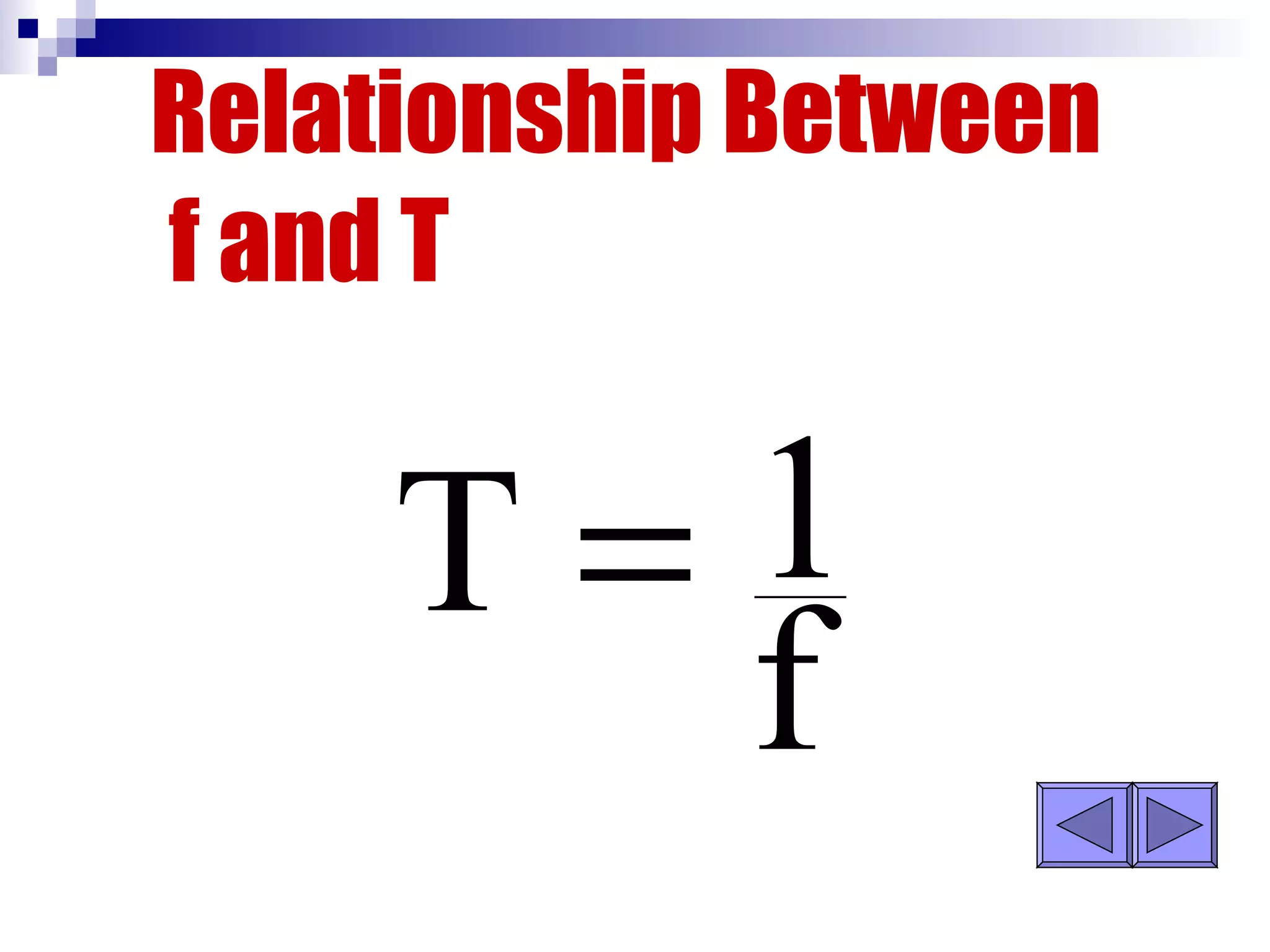 Relationship Between  f and T 
