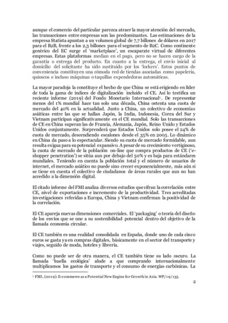2
aunque el comercio del particular parezca atraer la mayor atención del mercado,
las transacciones entre empresas son las...