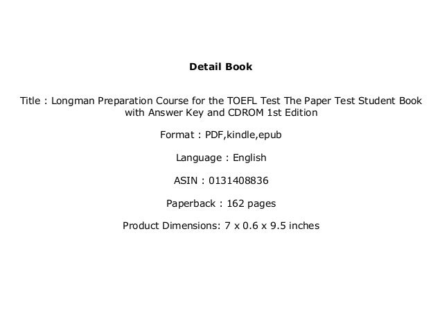 Free Download Library Longman Preparation Course For The Toefl Test T