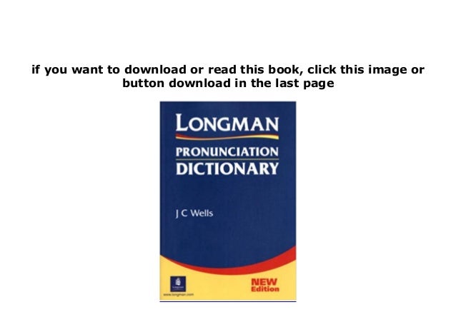 pronunciation dictionary online longman