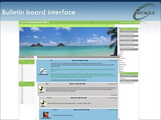 Bulletin board interface 