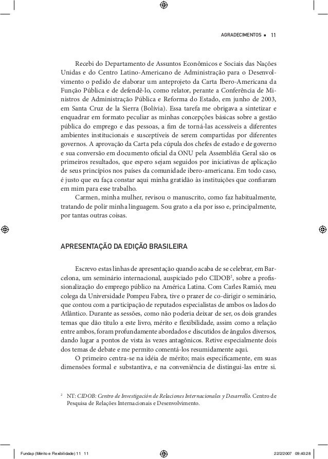 MERITO E FLEXIBILIDADES: a gestão de pessoas no setor 