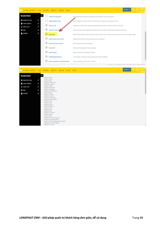 LONGPHAT CRM – Giải pháp quản trị khách hàng đơn giản, dễ sử dụng Trang 19
 