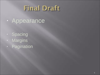 Appearance Spacing Margins Pagination 