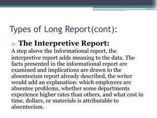 Long reports and title page of any report | PPTX