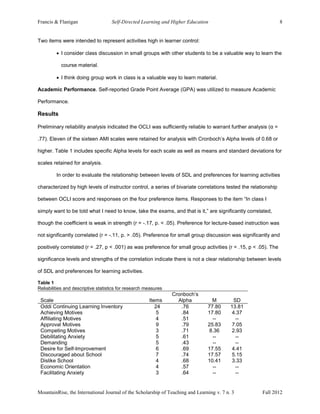 Oddi Continuing Learning Inventory.pdf Long self directed | PDF
