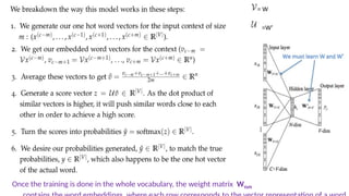 Once the training is done in the whole vocabulary, the weight matrix WVxN
 