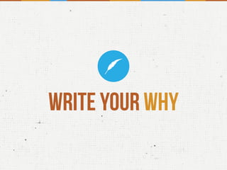 WRITE YOUR WHY
 